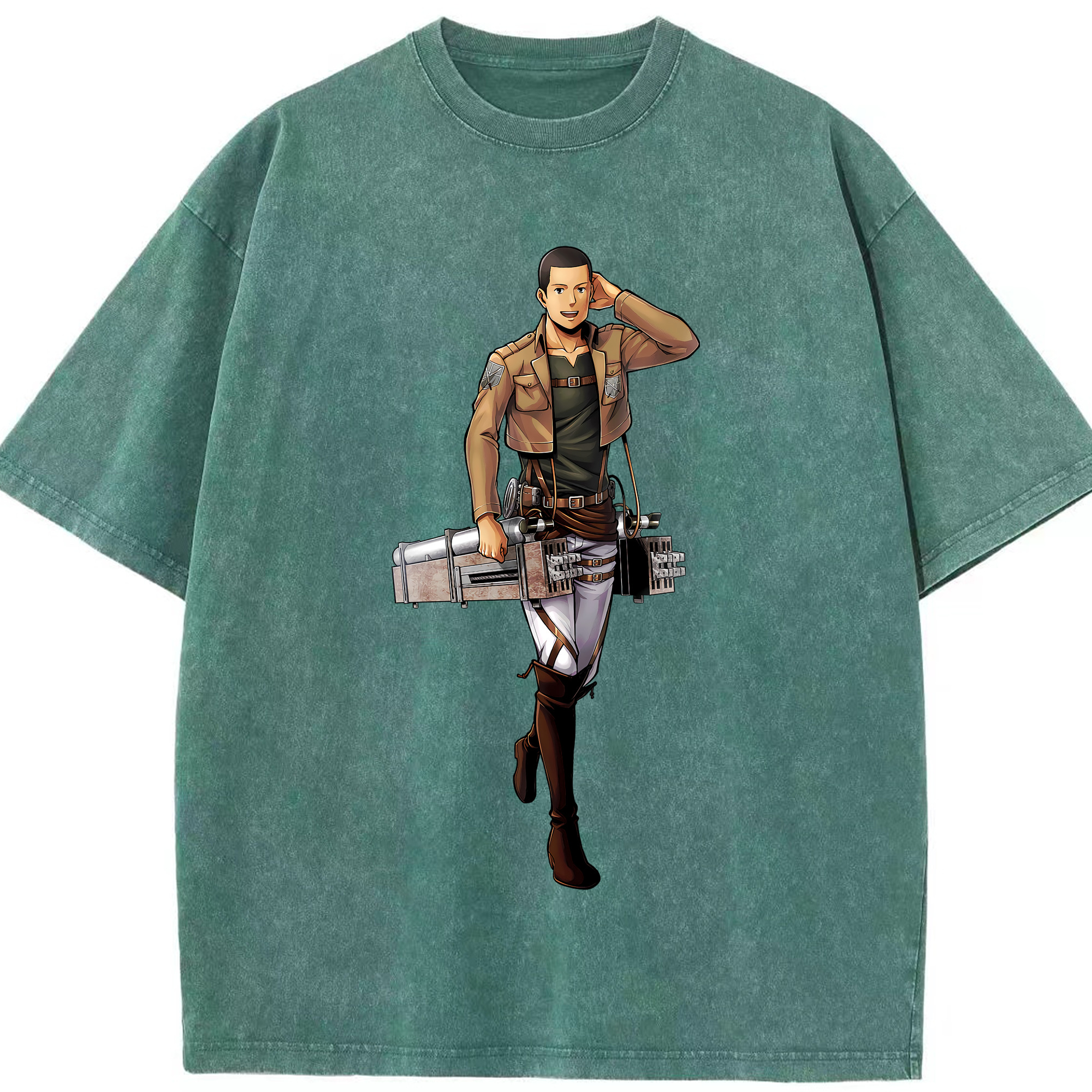 （画像用） 進撃の巨人 Attack on Titan 綿100% ヴィンテージ風 半袖Tシャツ（フロントプリント）